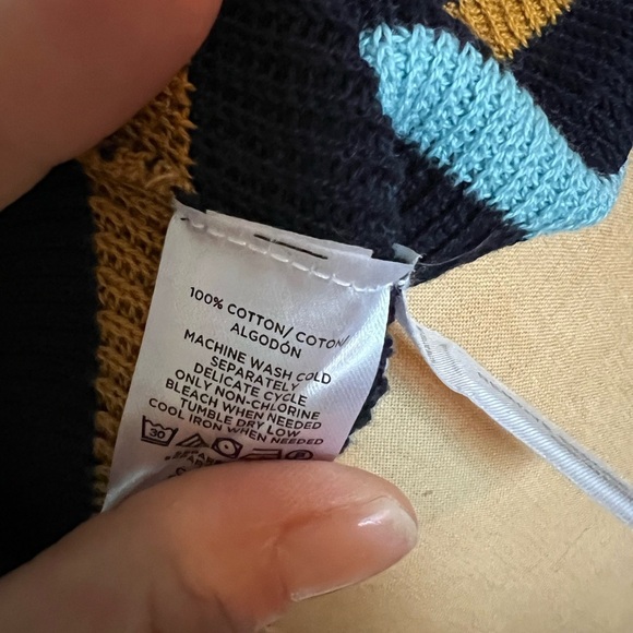 LOFT navy Striped Multicolor Women's Sweater medium - Picture 8 of 8